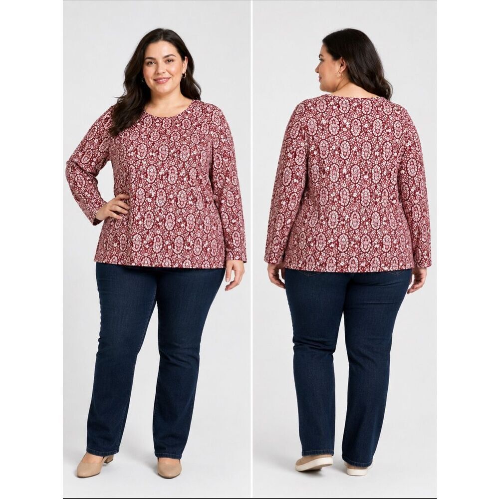 🎉5 for $45🎉 Lands end top blouse shirt size 2X